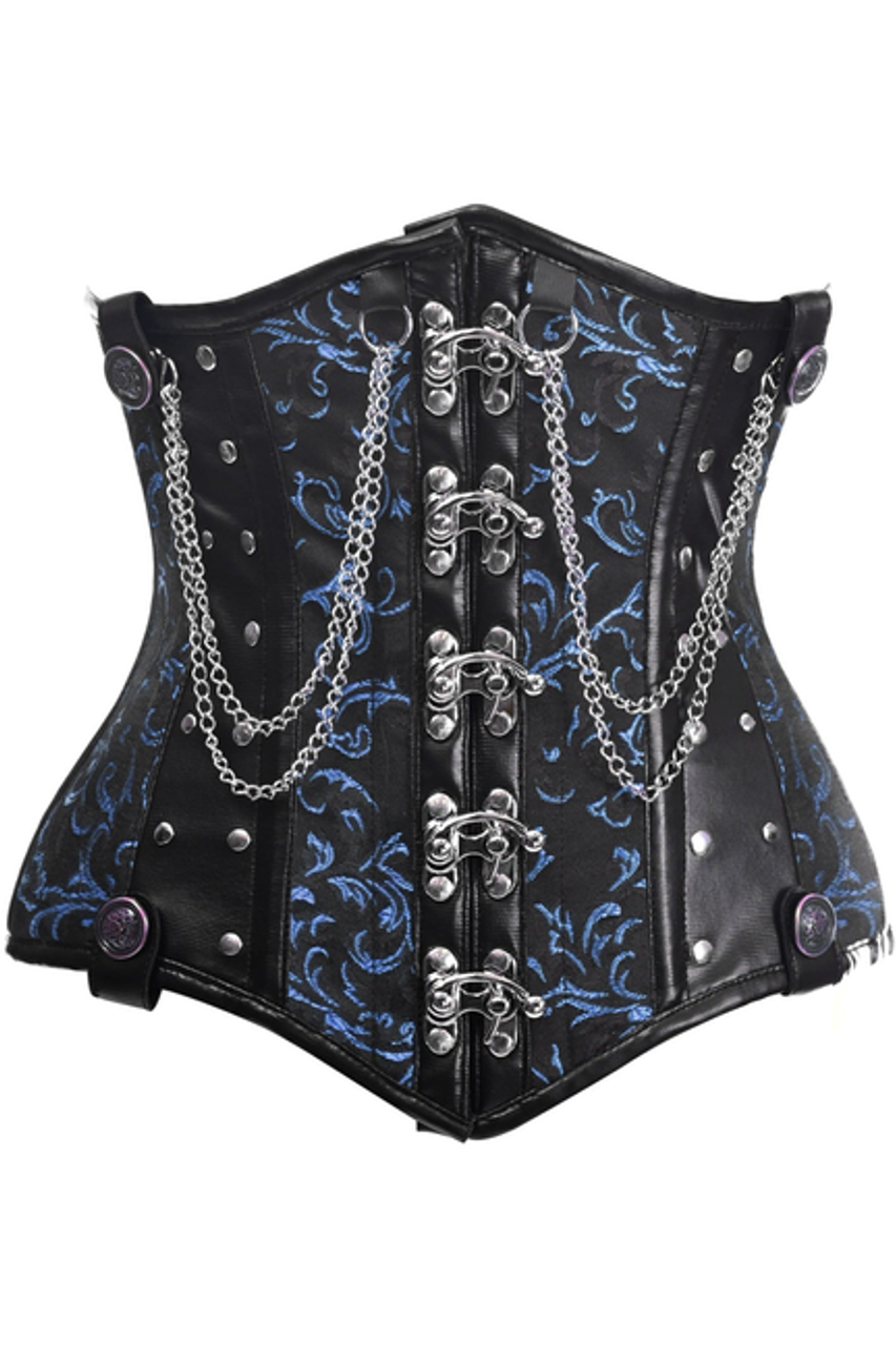 Top Drawer Steel Boned Underbust Corset with Chains and Clasps - S002060B002447P000864V012 Top Drawer Steel Boned Underbust Corset with Chains and Clasps - S002060B002447P000864V012