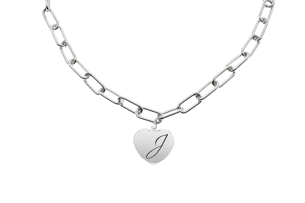 Oval Link Initial Jewelry Collection By Pink Box - PinkBox-6-000966