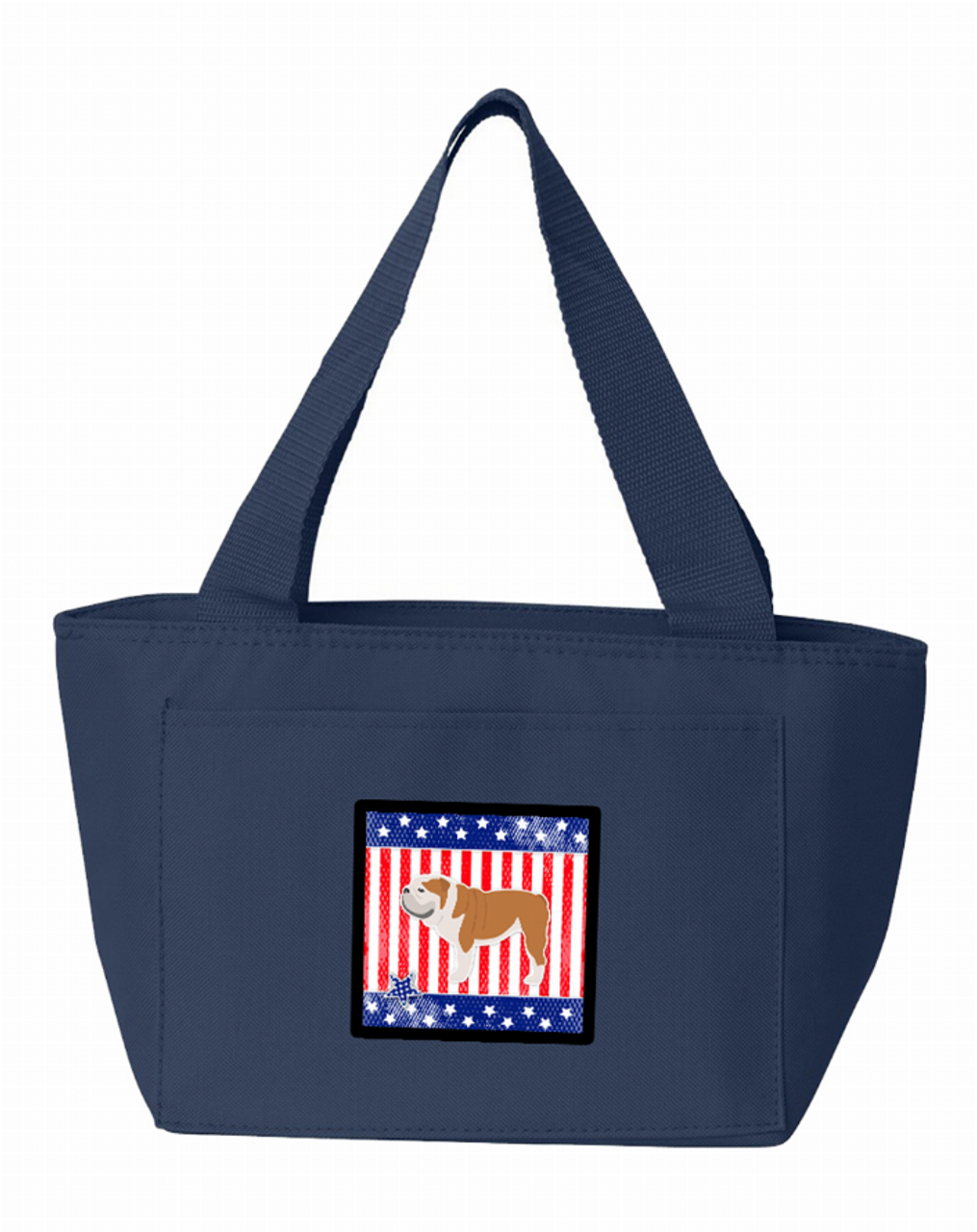 USA Patriotic English Bulldog Lunch Bag
