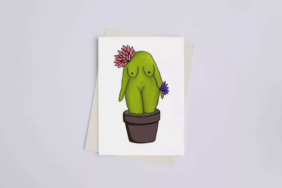 Cactus Woman - Greeting Card - 149901036