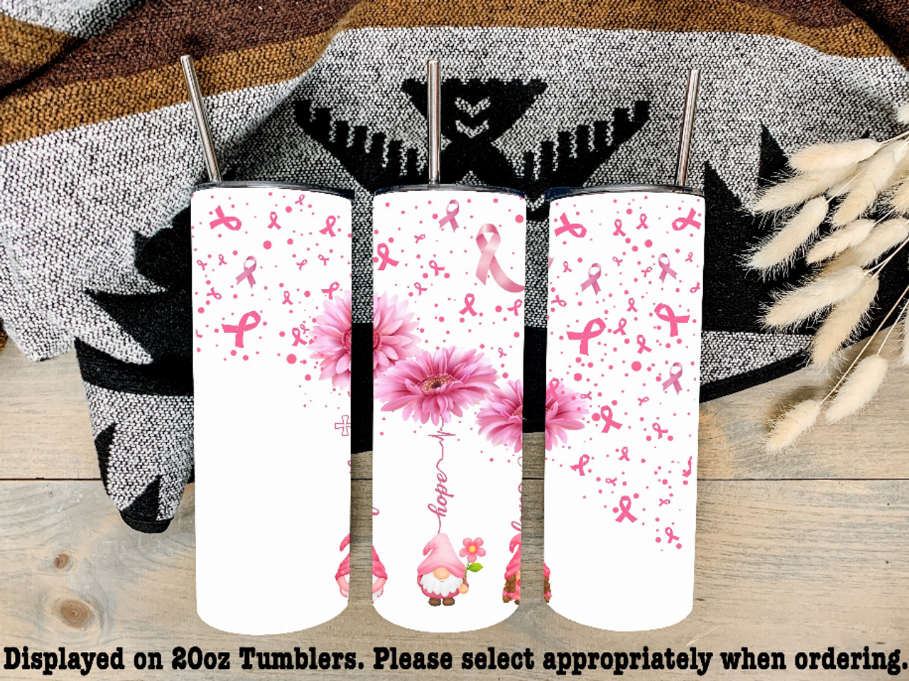 Breast Cancer Gnomes Steel Tumbler - 1250-12Kids
