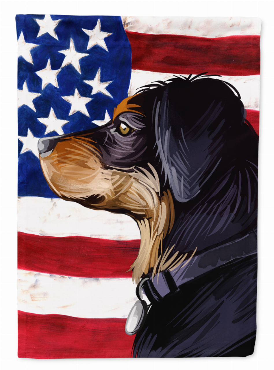 American Flag with Dog Artwork Flag Garden Size - CK6744GF