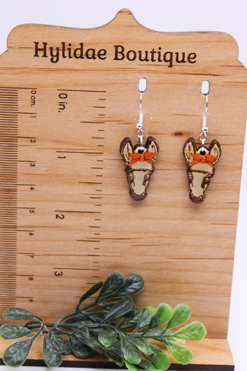 Donkey with Headband || Dangle Earrings
