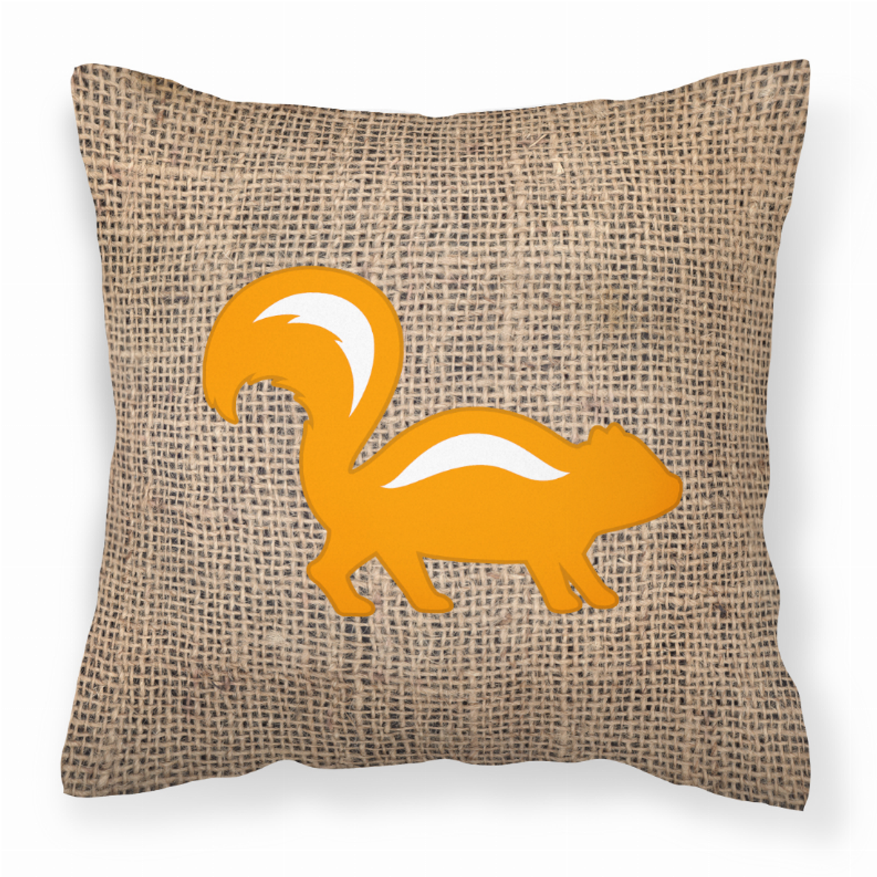 Animals Burlap Fabric Decorative Pillow - BB1125-BL-OR-PW1818