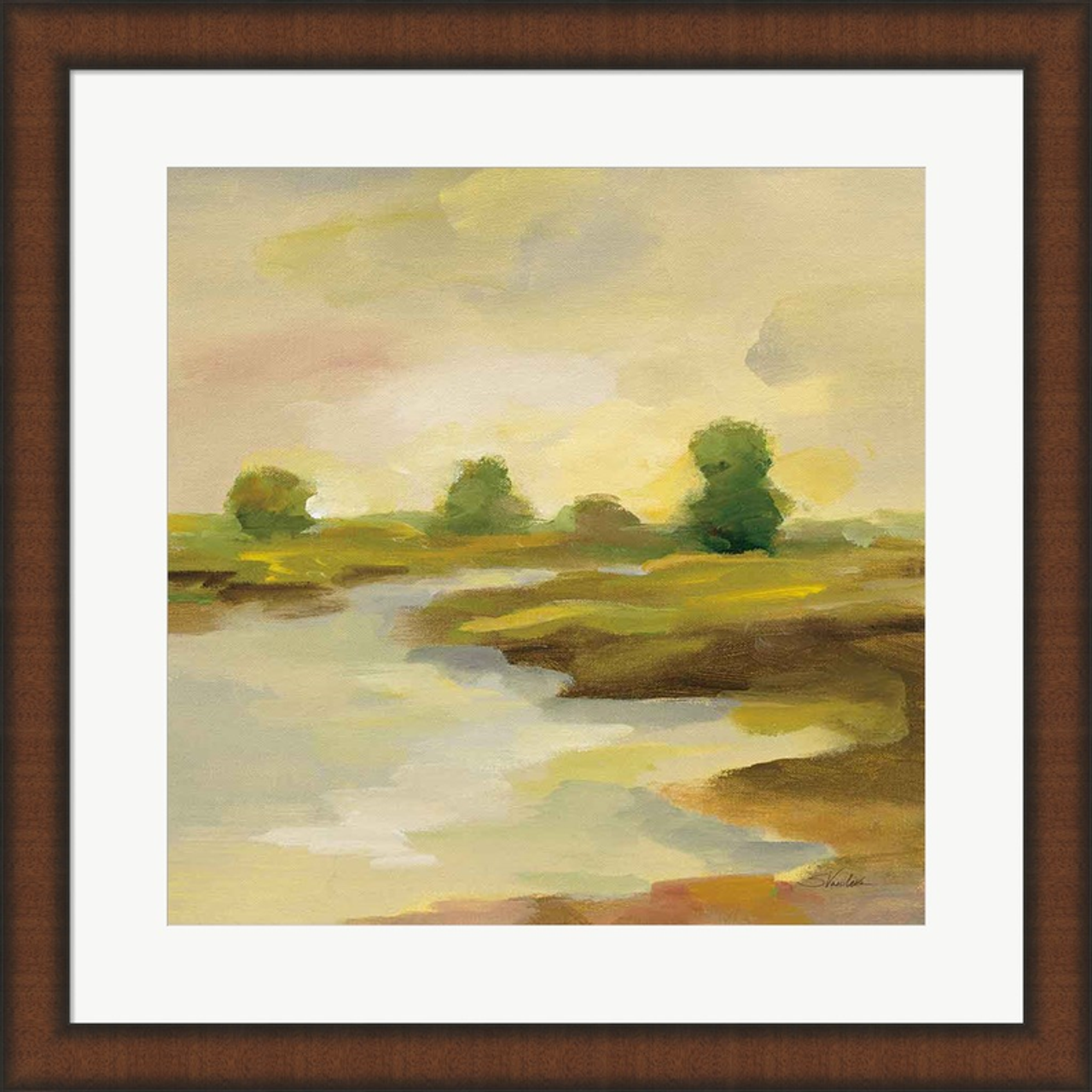 Chartreuse Fields I by Silvia Vassileva, Framed Art