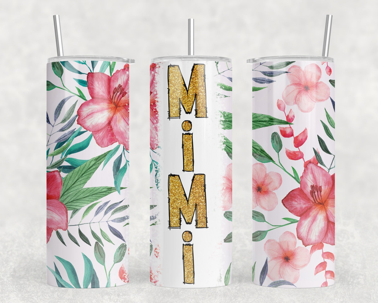 Mimi|Skinny Tumbler|Optional Bluetooth Speaker| Speaker Color Varies