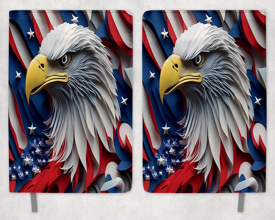 American Flag Eagle Printed 8 Inch  A-5 Journal - 2600-5234