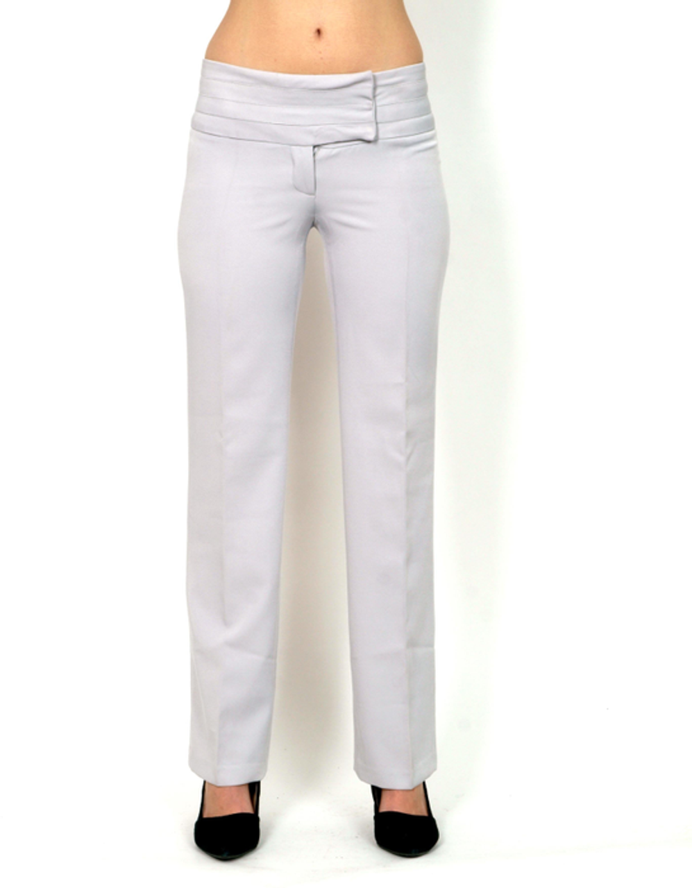 Gray long pants with a straight cut