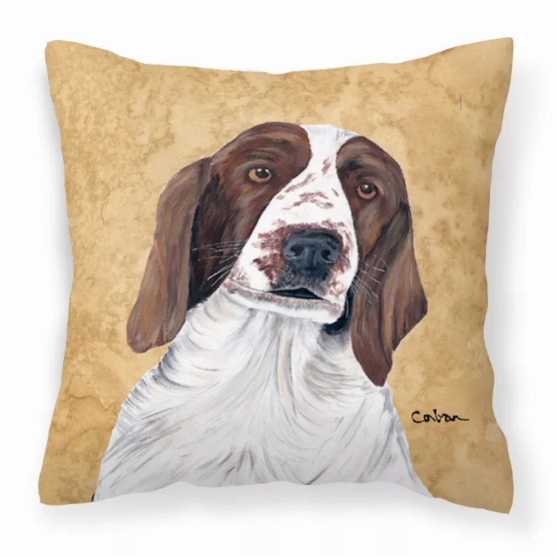 Wipe Your Paws Dog Art Fabric Decorative Pillow