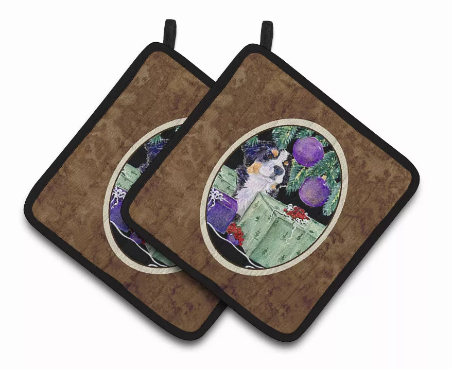Bernese Mountain Dog Pair of Pot Holders - S000213B001695P068647V015