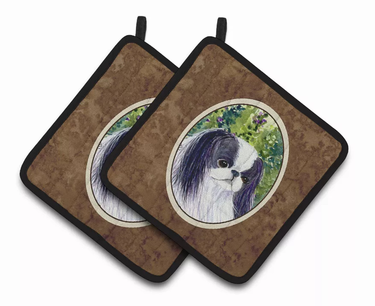 Japanese Chin Pair of Pot Holders - S000213B001695P068647V060