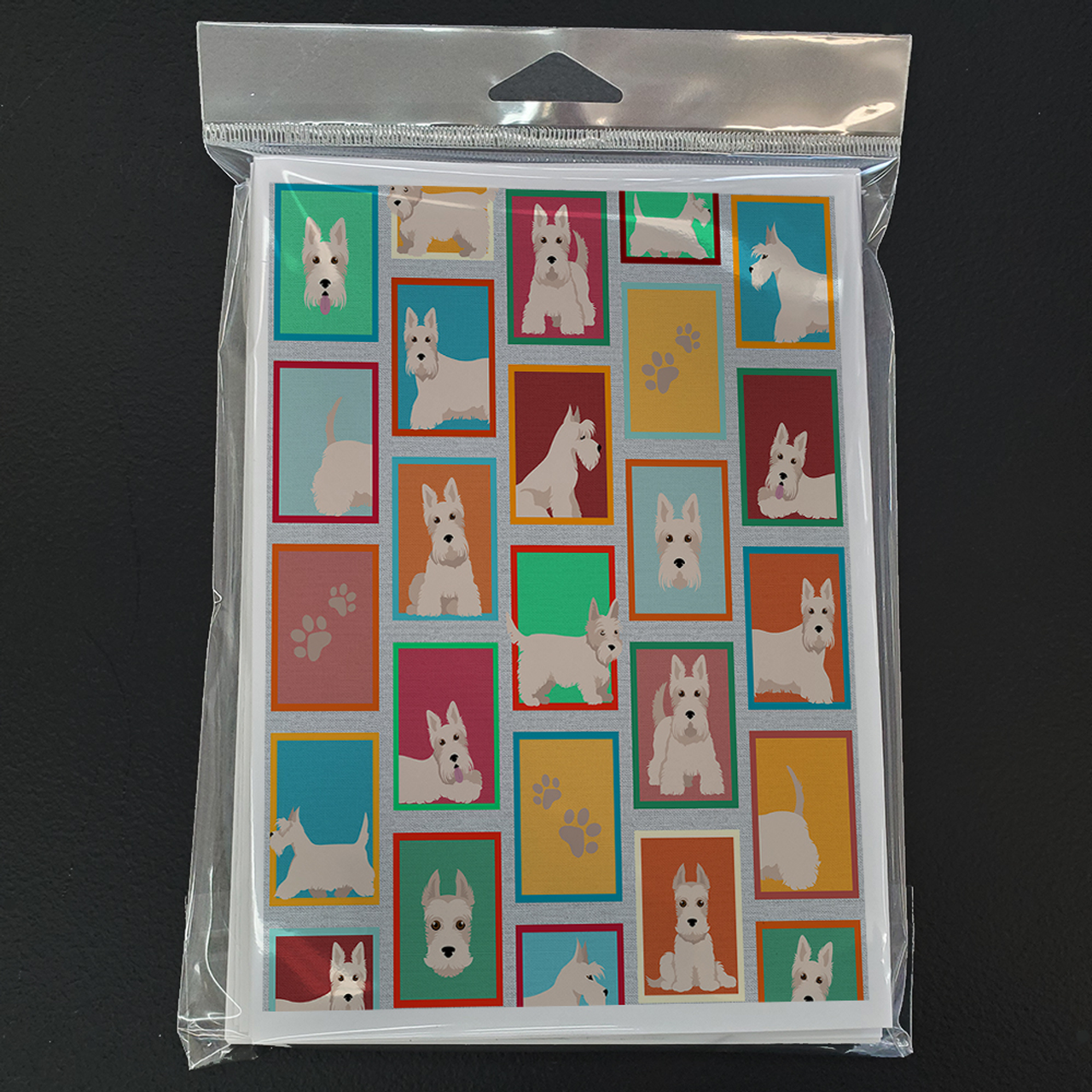 Lots of Wheaten Scottish Terrier Greeting Cards Pack of 8