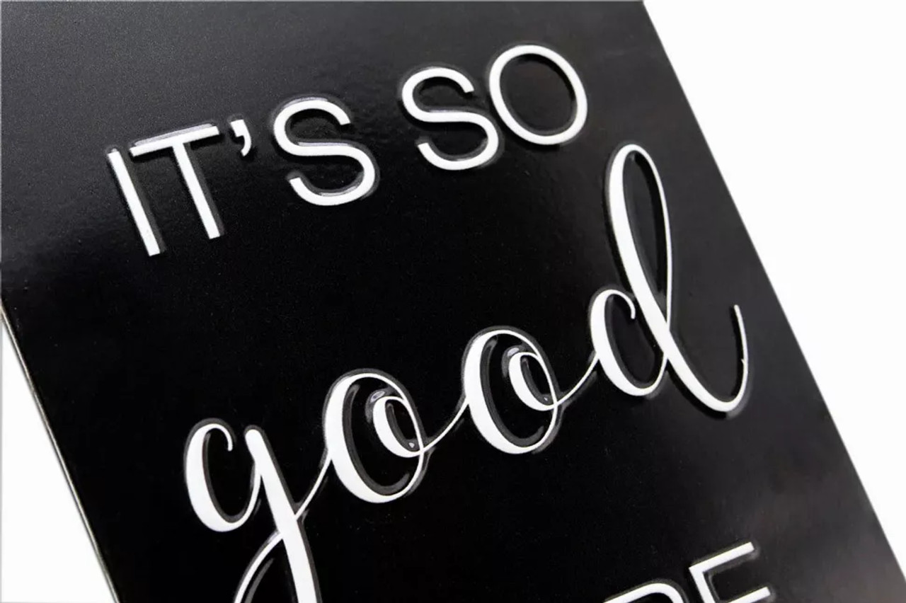 It's So Good to Be Home Embossed Metal Printing Wall Sign- Wall Decor for Bedroom- Living Room or Kitchen