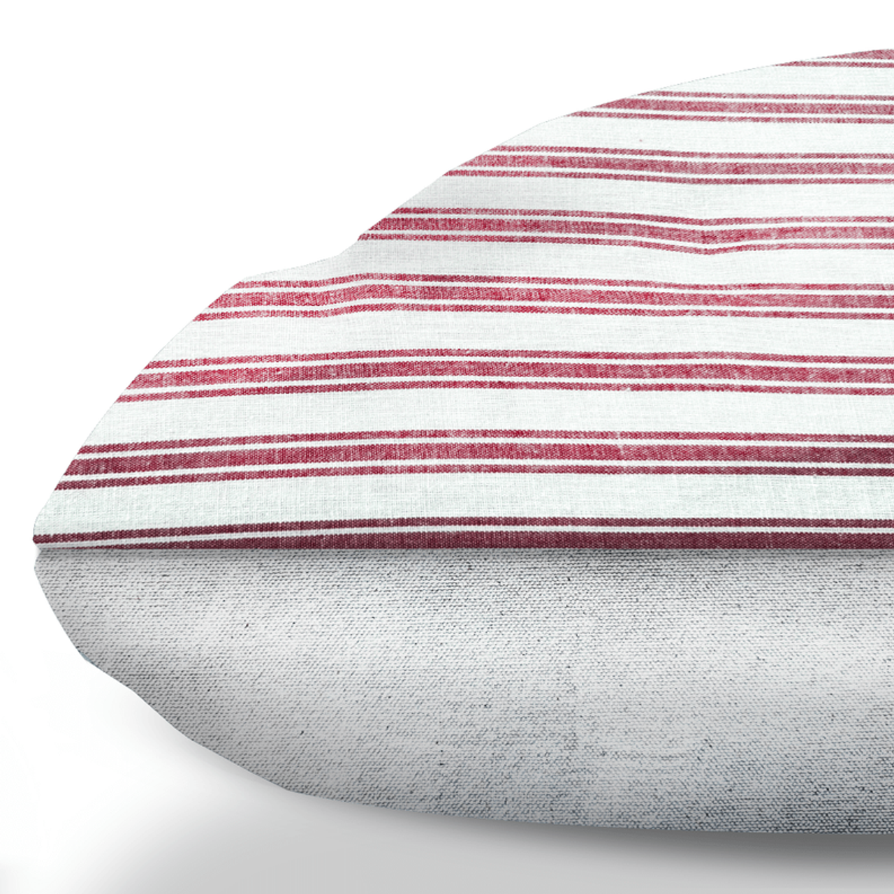 Marblehead Light Red Ticking Stripe Farmhouse Duvet Style Dog Bed - S002793B002925P000029V007
