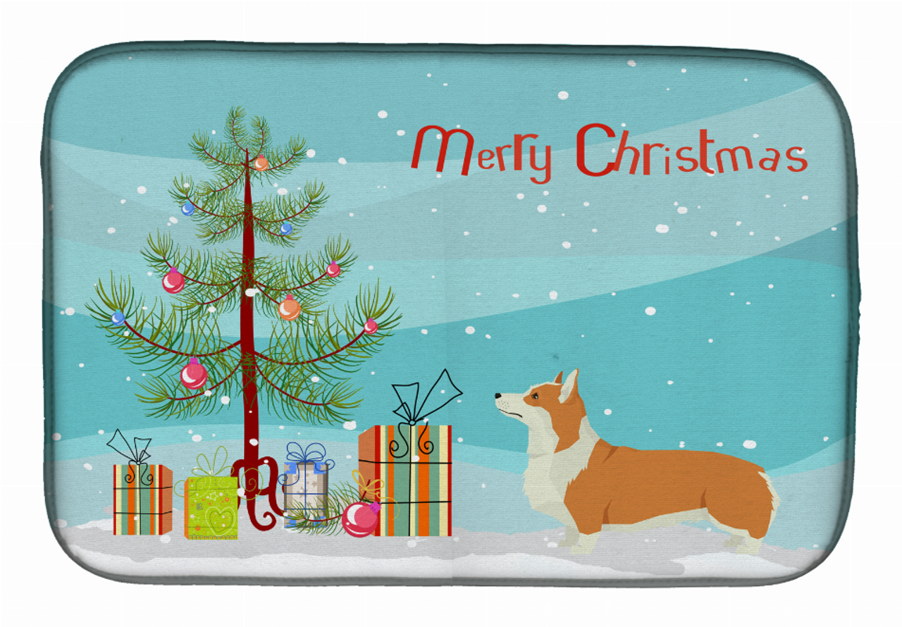 Dog Breed/Merry Christmas art Dish Drying Mat - S000213B001695P000476V000