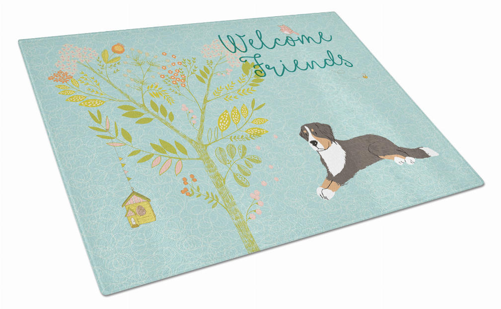 Welcome Friends Glass Cutting Board Large - BB7579LCB