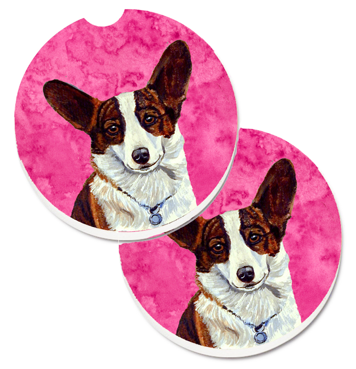 Dog Themed Cup Holder Car Coasters (Set of 2) - S000213B001695P076437V019