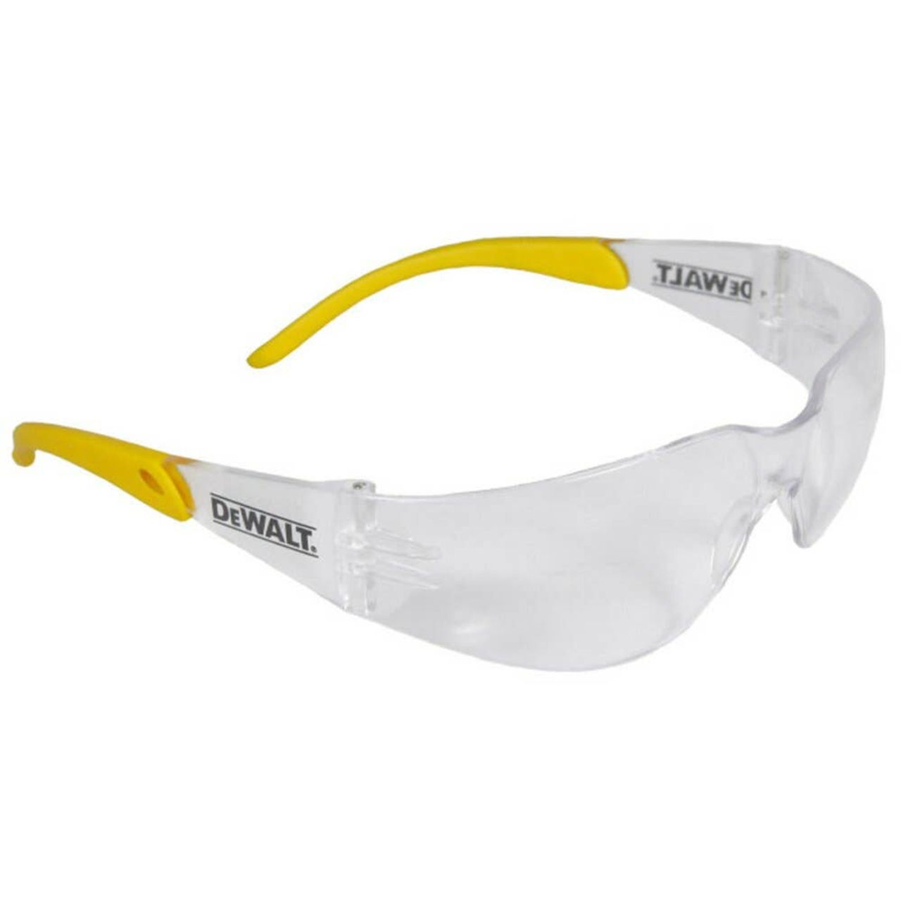 DeWalt Protector Safety Glasses Clear/Yellow Frame Clear Lens