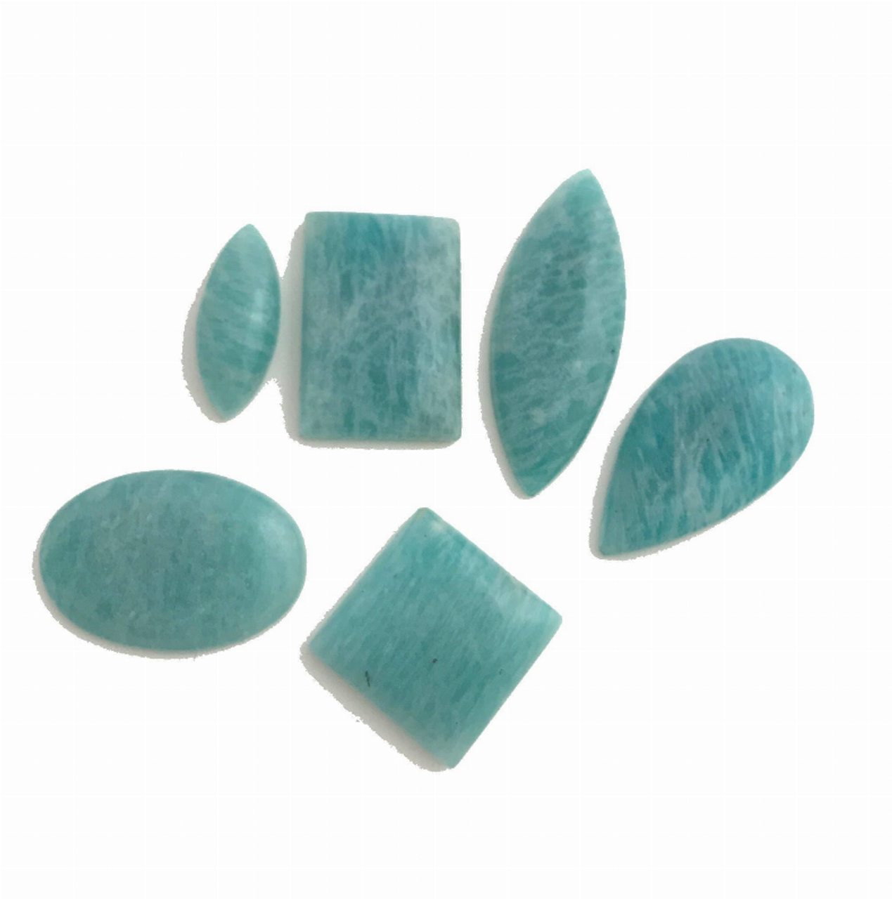 6Piece Amazonite Cabochon, Loose Gemstone, Natural Gemstone, Jewelry Making, Jewelry Supplies, Gemstone Cabochon, Wire Wrapping, DIY Jewelry