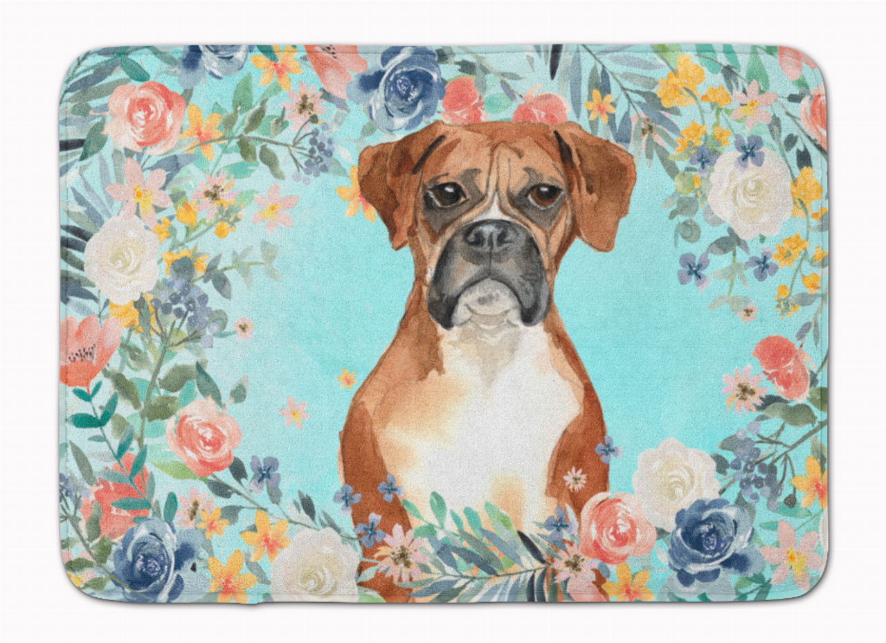 Dog Art Spring Flowers Mat - S000213B001695P000868V054