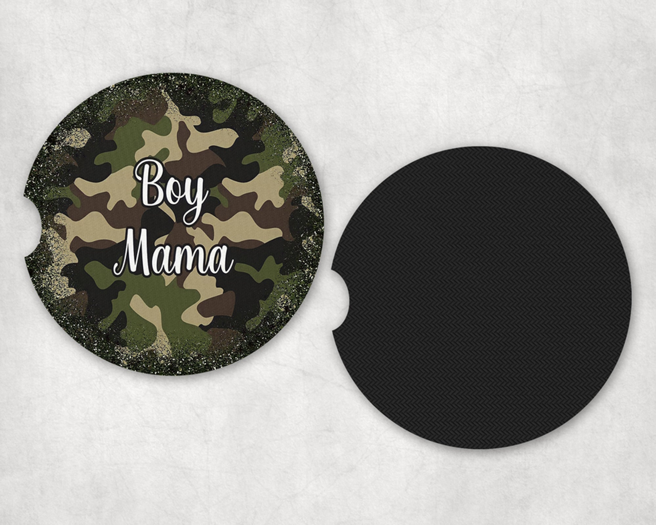 Boy Mama Camo |Car Coaster Set
