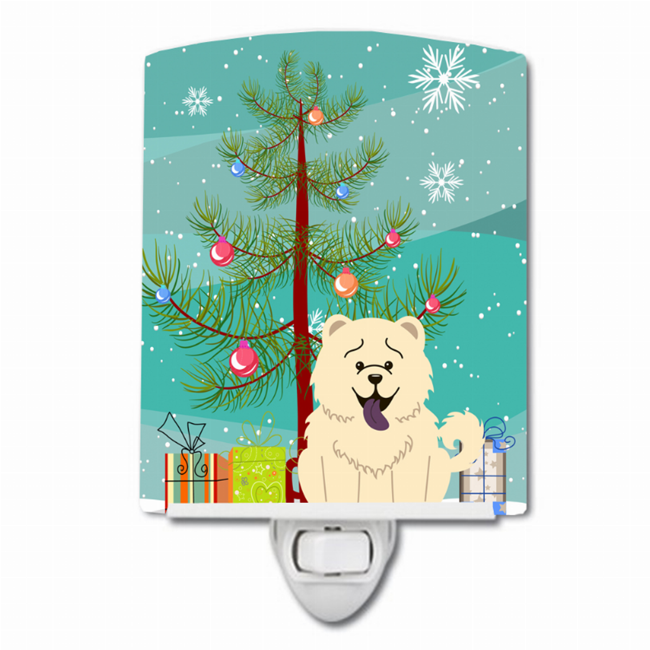 Christmas Tree and Dog Ceramic Night Light - BB4265CNL