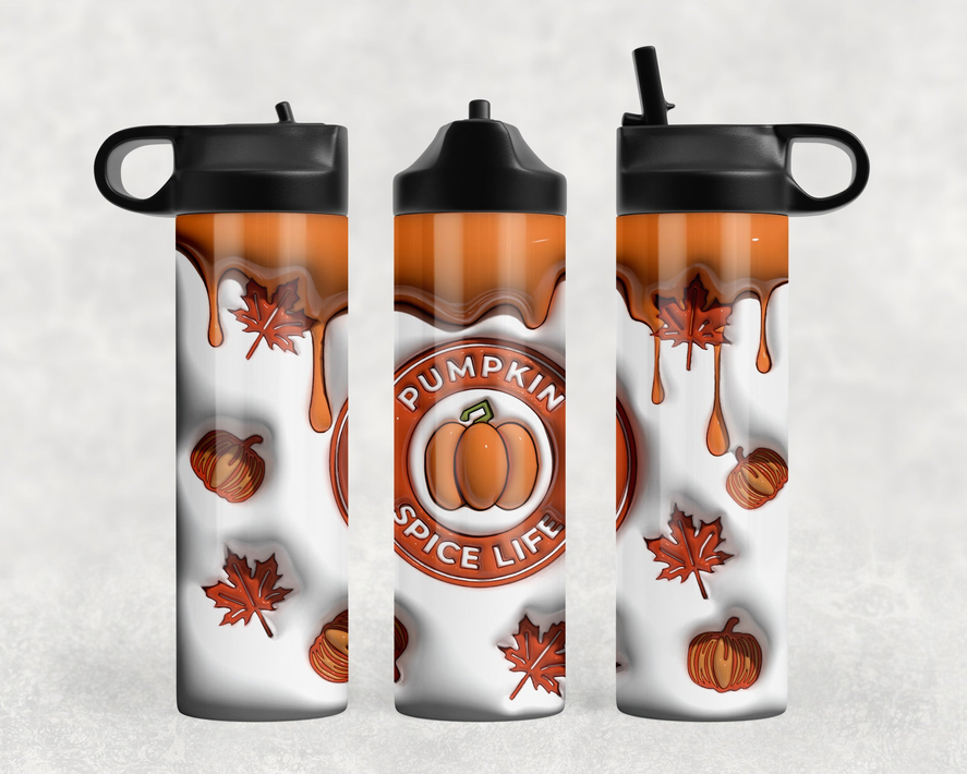 Pumpkin Spice Life Steel Water Bottle