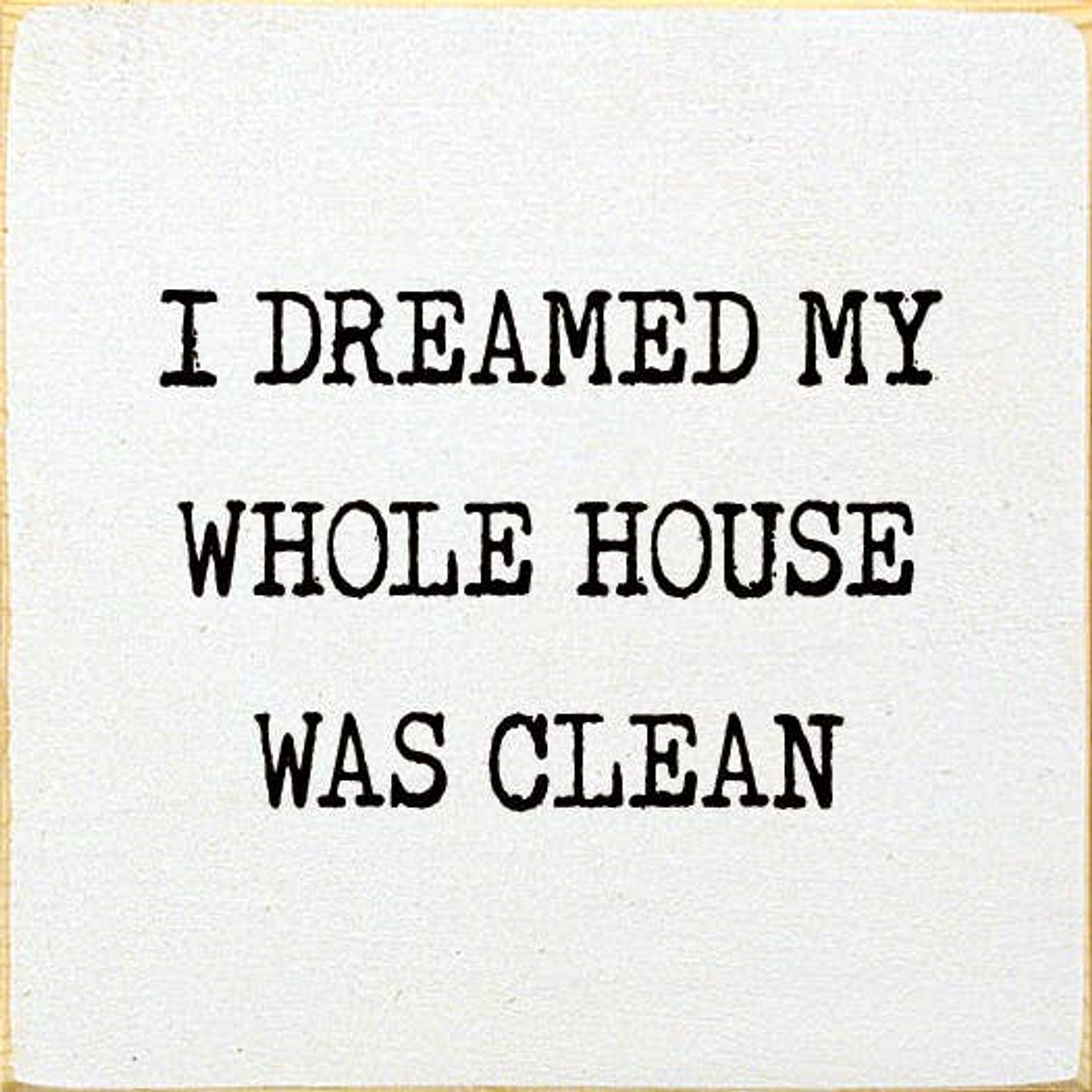 I Dreamed My Whole House Was Clean