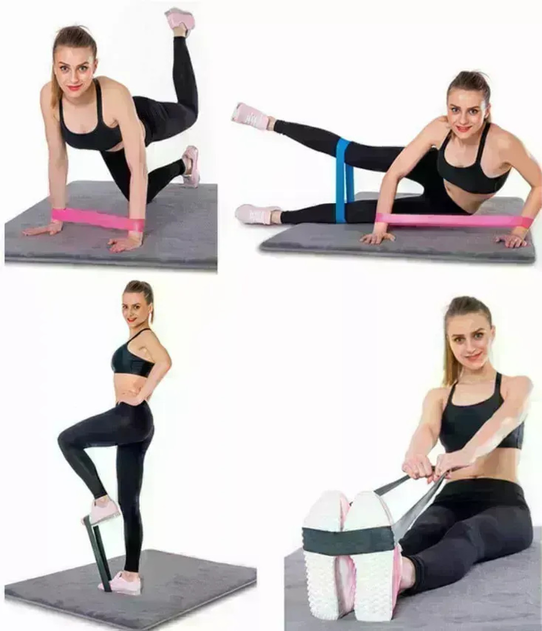 5 Piece Set of Resistance Body Bands with Carry Bag - JG-RESBND-A03