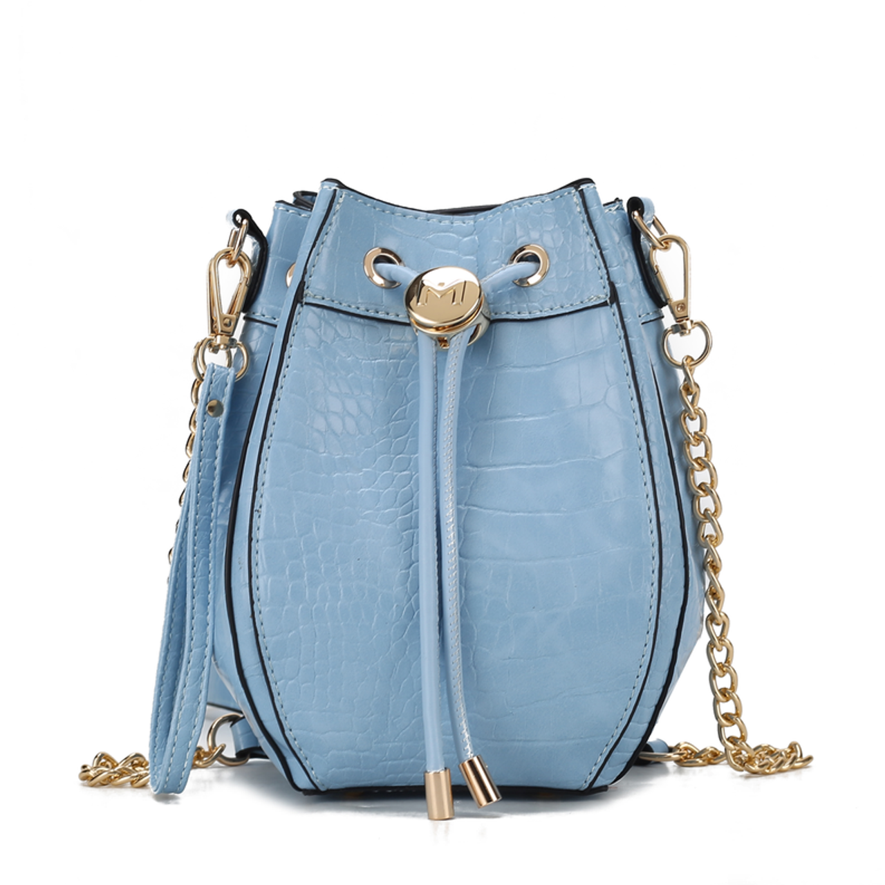 Cassidy Crocodile Embossed Vegan Leather Women's Hobo Bucket Bag - S001652B002172P000237V005