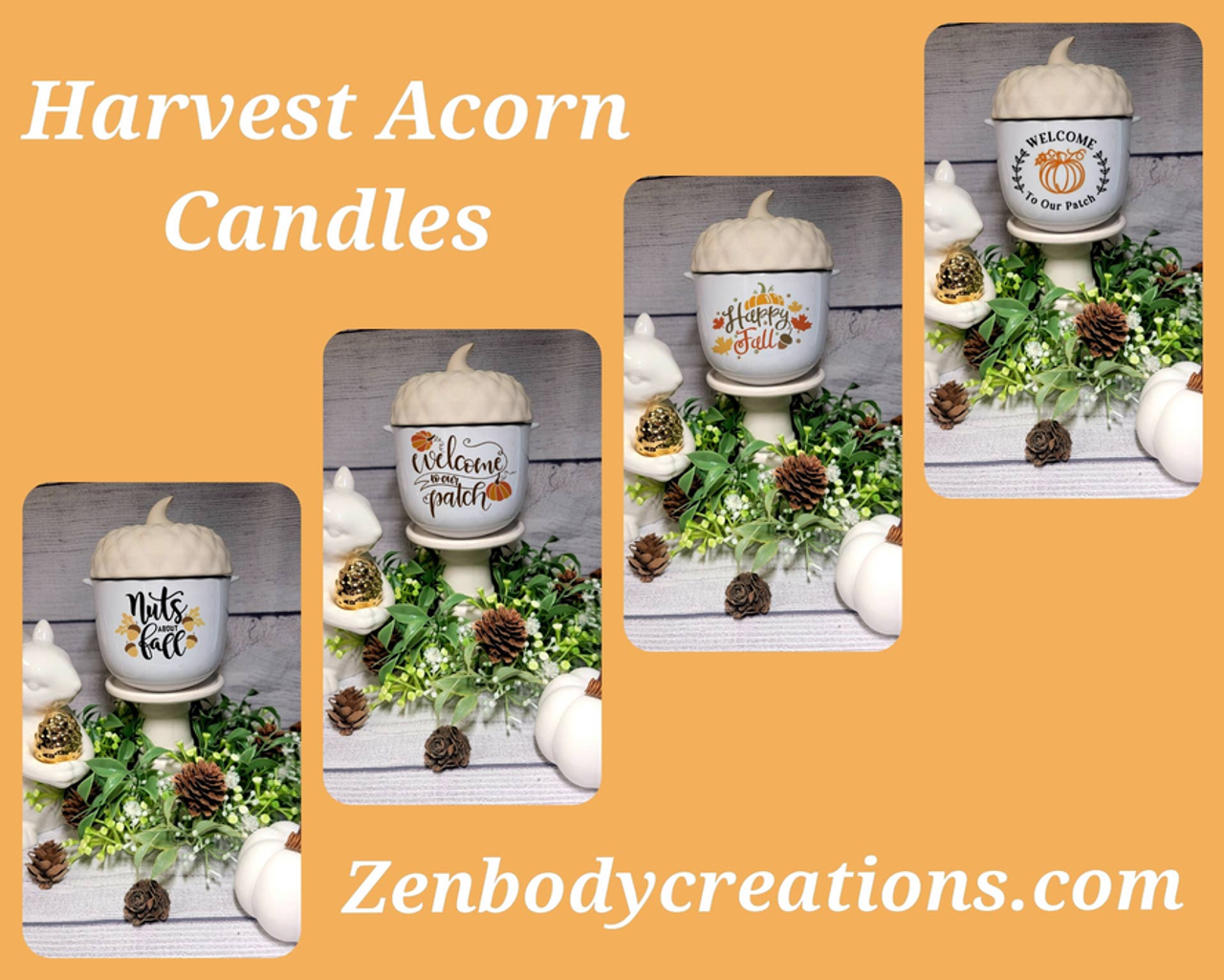 Acorn soy wax candle - ACan24