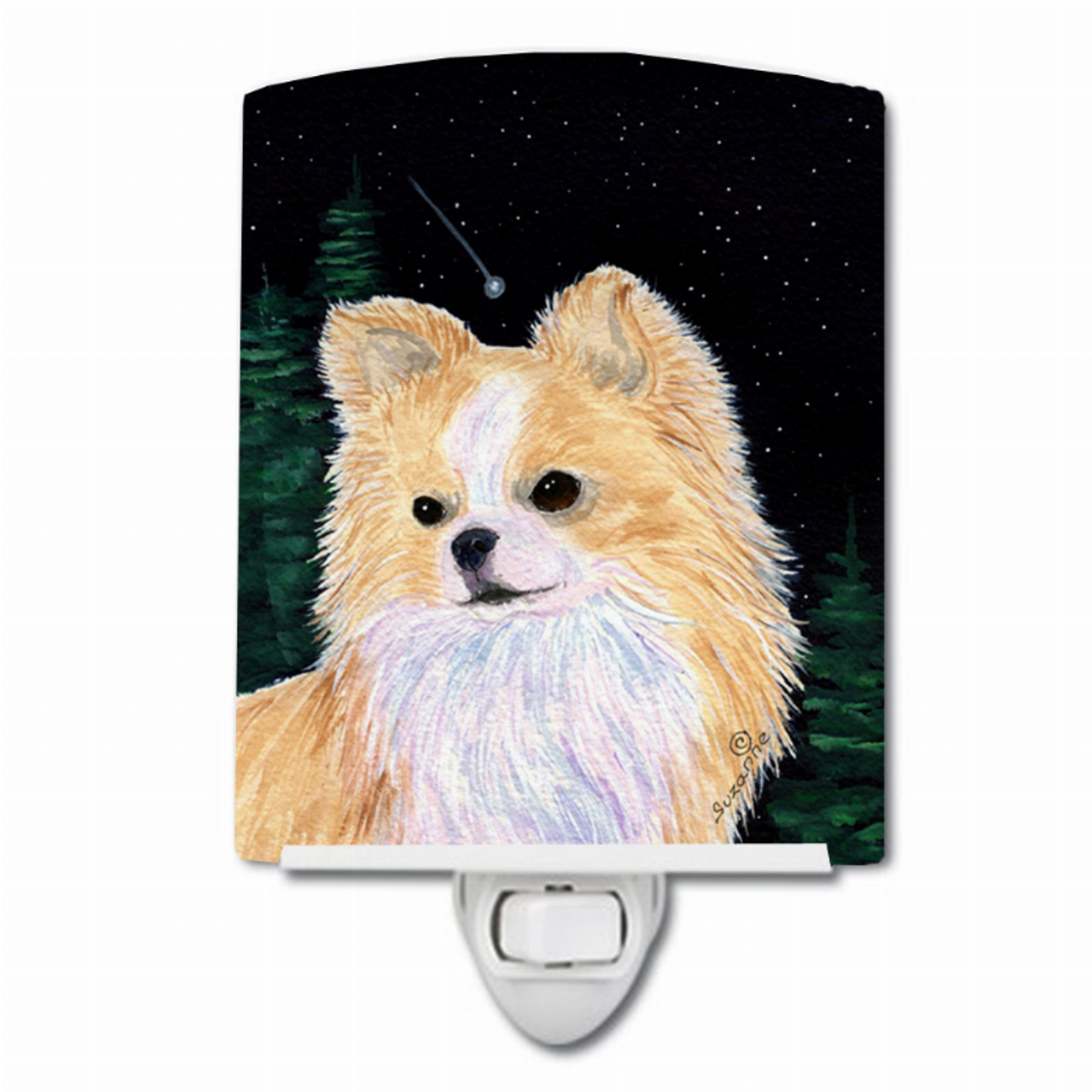 Starry Night Dog Art Ceramic Night Light - S000213B001695P103837V000