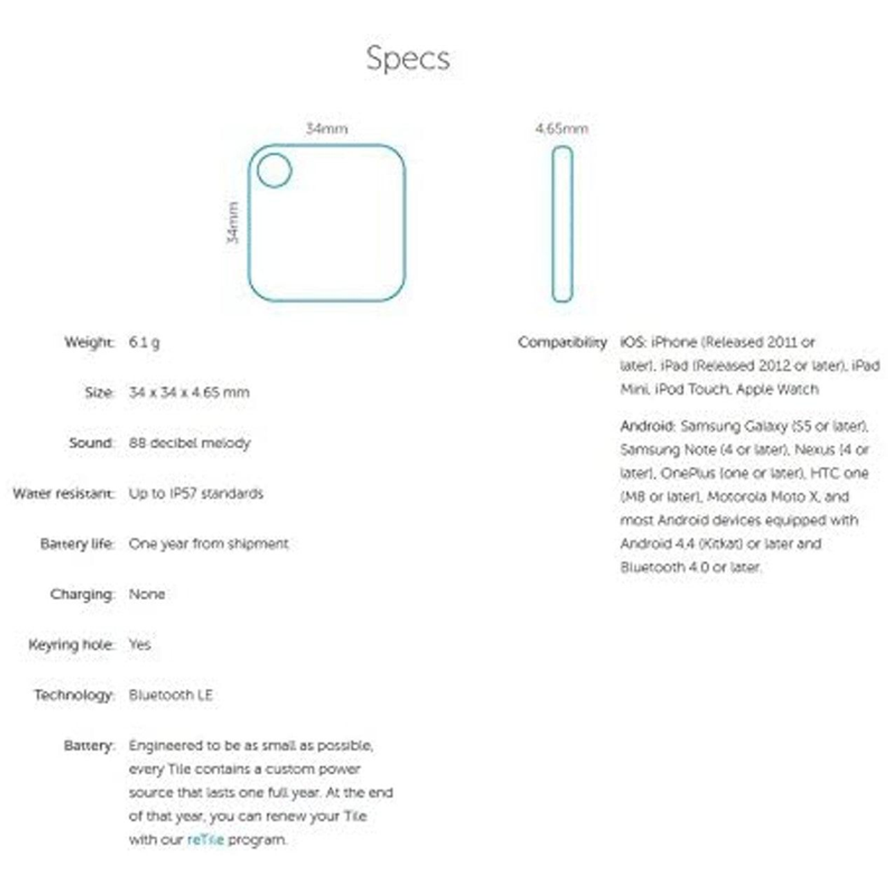 Tile Mate (2016) - Bluetooth Tracker - Never Lose Your Belongings Tile Mate (2016) - Bluetooth Tracker - Never Lose Your Belongings