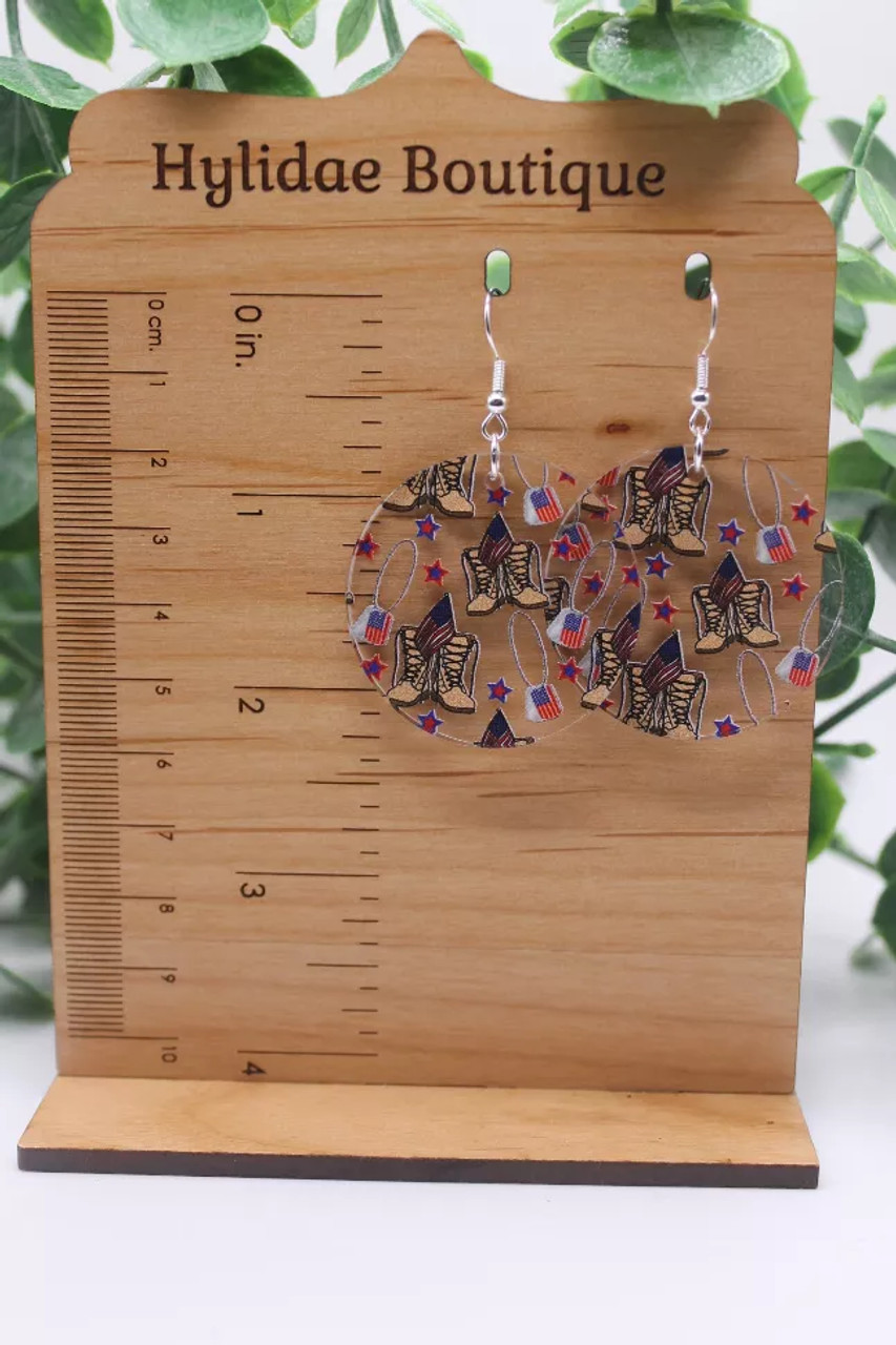 Support Our Troops || Acrylic Dangle Earrings