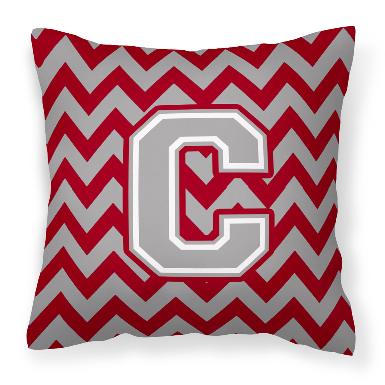 Monogram Letter Chevron Fabric Decorative Pillow - S000213B001695P066026V000