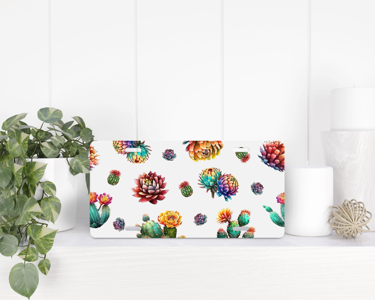 Succulents|License Plate