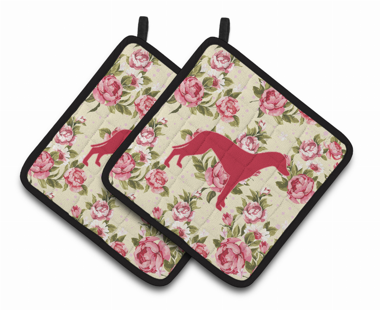 Dog Artwork Pair of Pot Holders - BB1086-RS-YW-PTHD