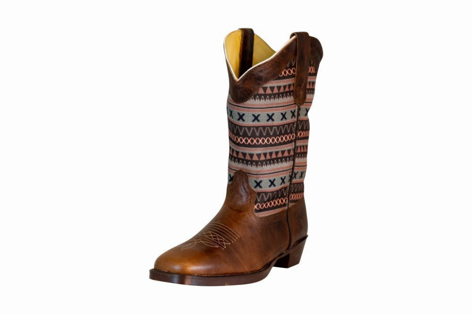TuffRider Women String Embroidered Leather Square Toe Western Boots - S001797B002239P000105V004
