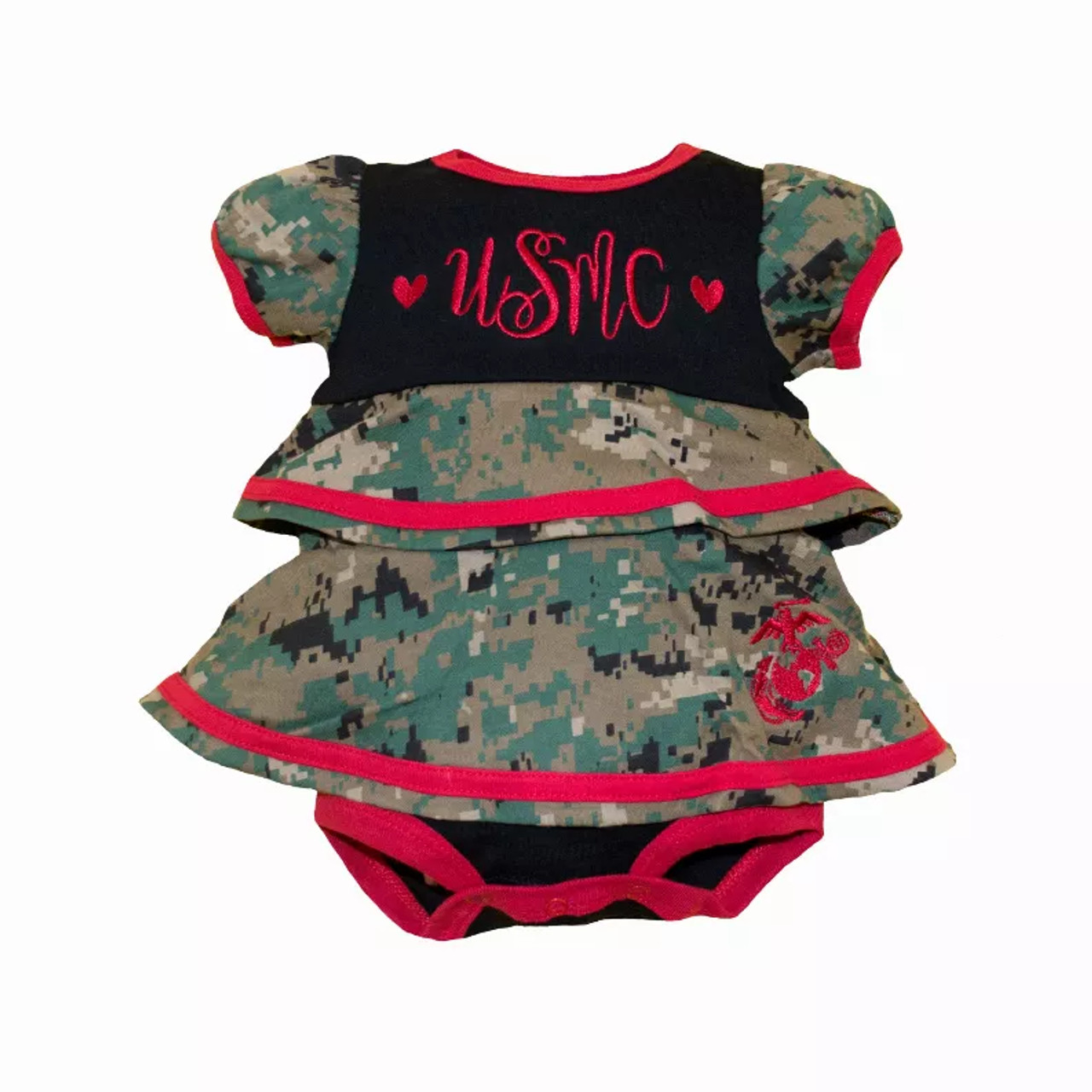 Marine Woodland Baby Ruffle Dress - S001524B002009P000055V004 Marine Woodland Baby Ruffle Dress - S001524B002009P000055V004