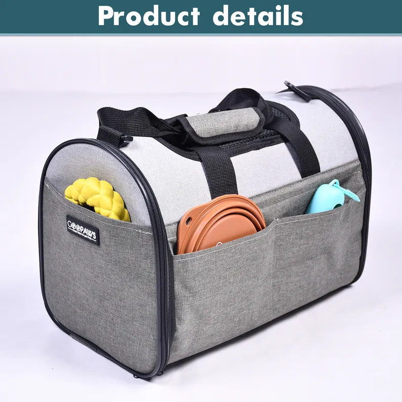 JESPET Soft-Sided Kennel Pet Carrier for Small Dogs, Cats, Puppy, Airline Approved Cat Carriers Dog Carrier Collapsible, Travel Handbag & Car Seat - S001305B001923P000014V002