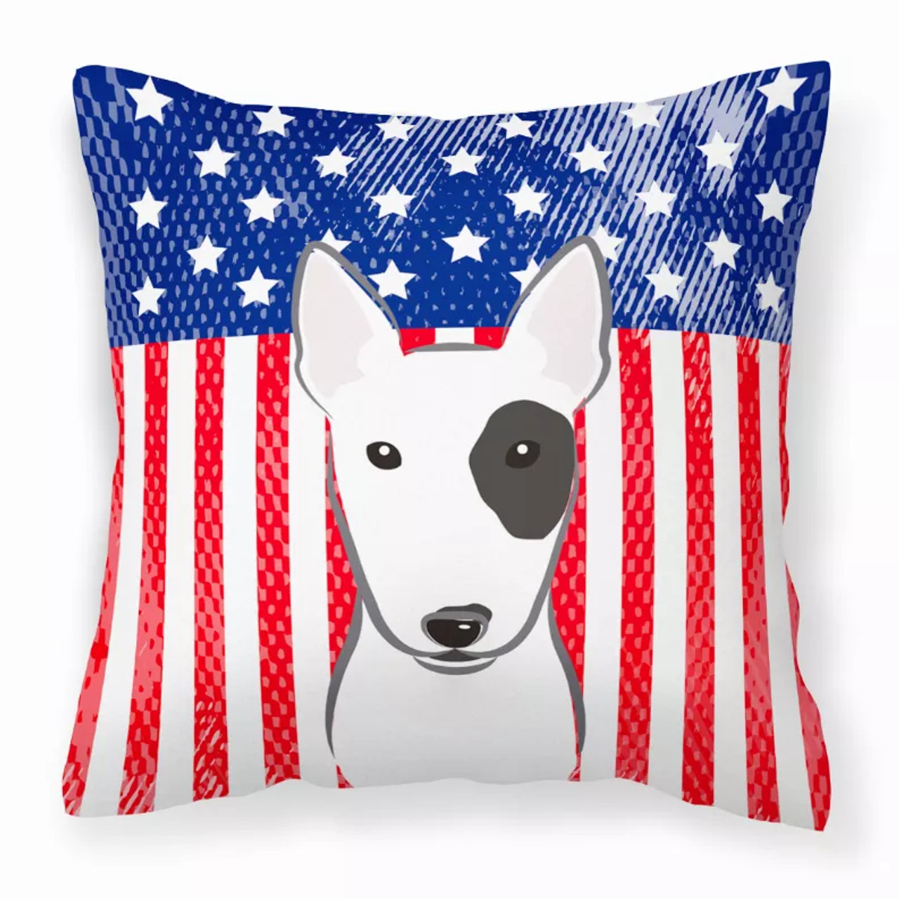 American Flag and Dog Fabric Decorative Pillow - S000213B001695P064301V000