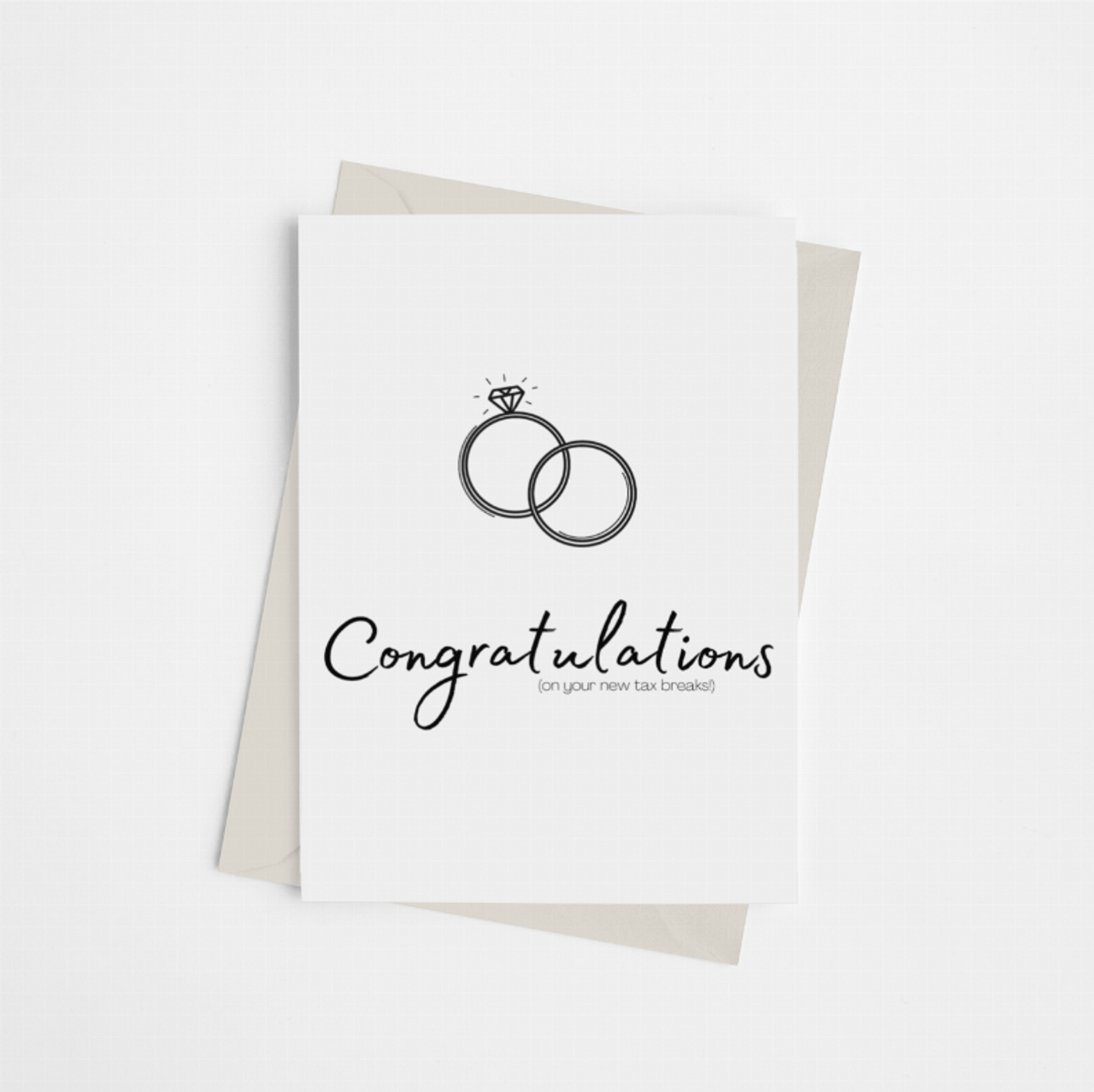 Congrats on Your New Tax Breaks - Engagement Greeting Card - 149900124