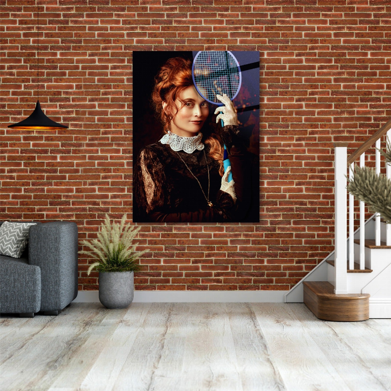 Victorian Tennis Glass Wall Art - S001953B002401P000336V002