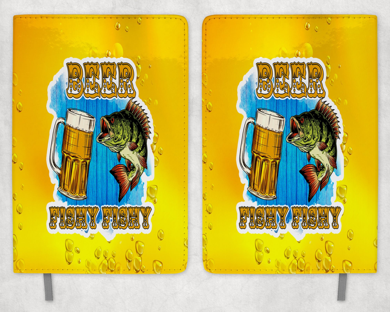 Beer Fishy Fishy  Printed 8 Inch  A-5 Journal Beer Fishy Fishy  Printed 8 Inch  A-5 Journal