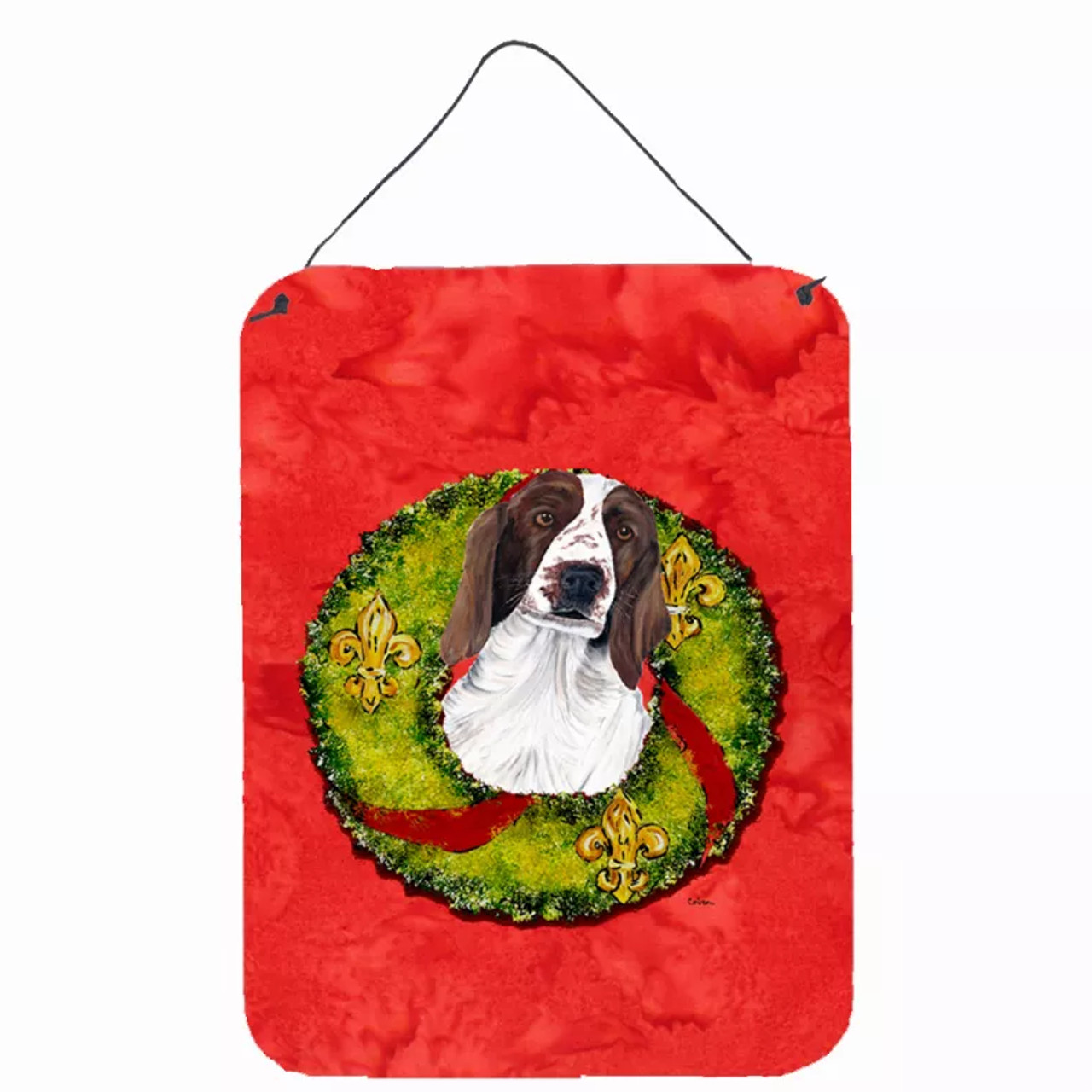 Christmas Wreath Design with Dog Wall or Door Hanging Prints - S000213B001695P028461V000