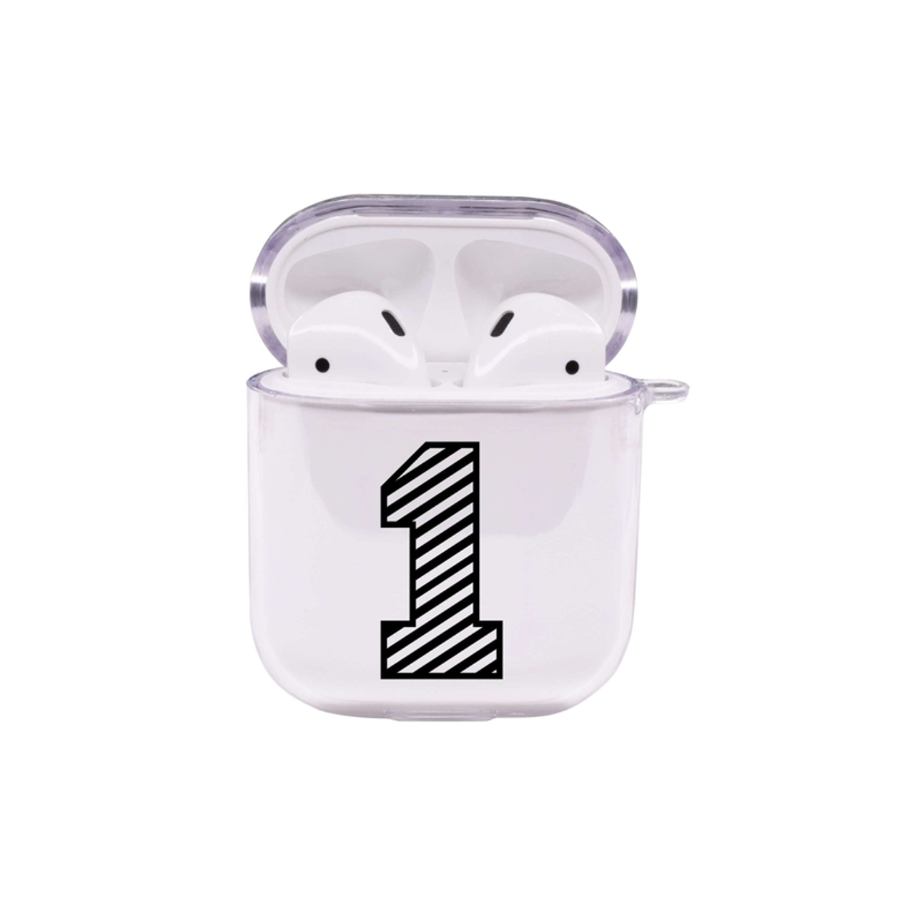 Stripe Numbers Airpod Protective Clear Case By Pink Box - PinkBox-25-331