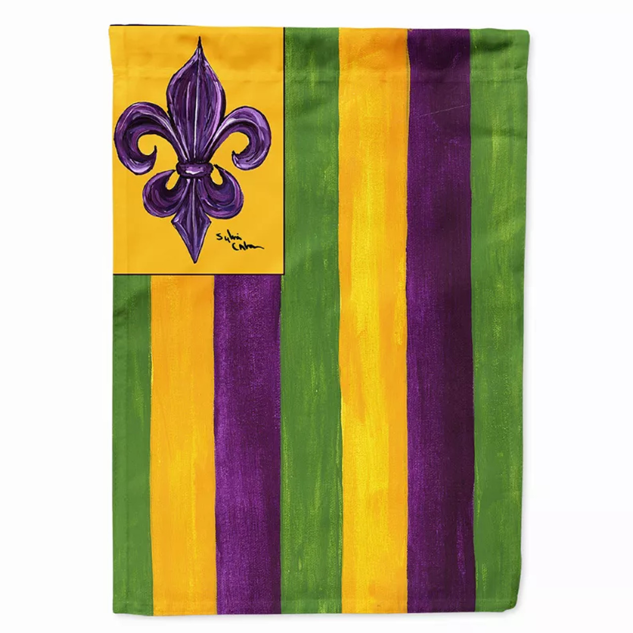 Fleur de lis Themed Flag Canvas - 8137CHF