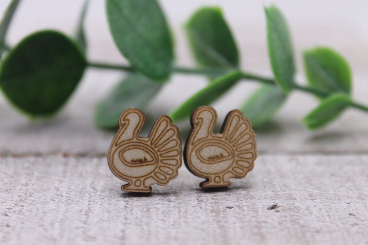 Turkey || Stud Earrings || Hypoallergenic Turkey || Stud Earrings || Hypoallergenic