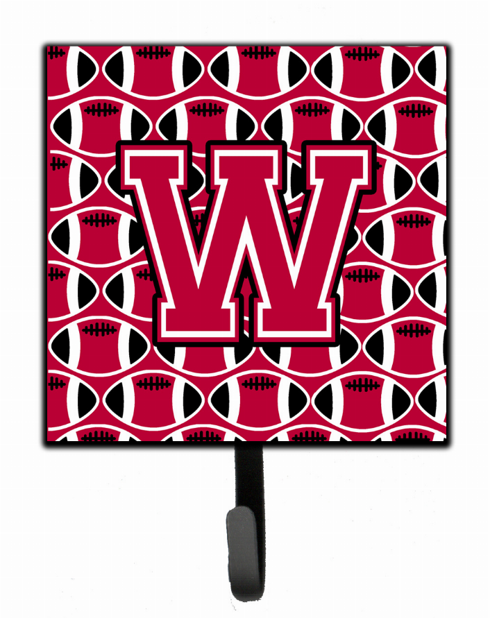 Letter Football Crimson and White Leash or Key Holder - S000213B001695P065959V023