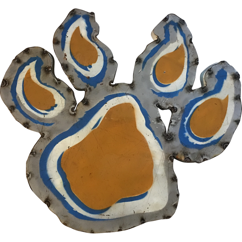 Sam Houston State Paw Recycled Metal Wall Decor